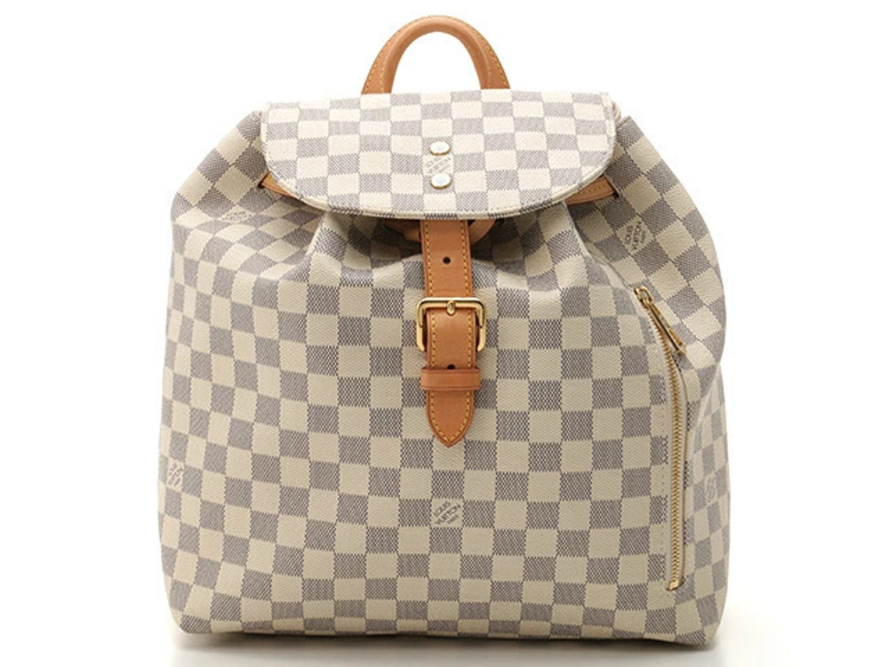 LOUIS VUITTON Backpack Speronne Damier Azur White
